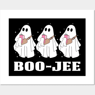 Boo Jee Spooky Season Cute Ghost Halloween Costume Boujee Posters and Art